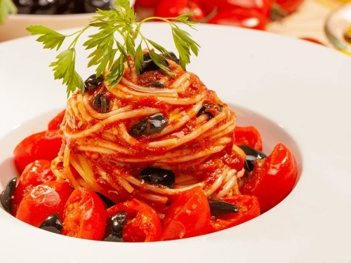 Spaghetti with Puttanesca Sauce